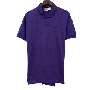 Vtg Nike Gray/Red Tag 90's Men's Sz L Purple Embroidered Swoosh Logo Polo Shirt‎